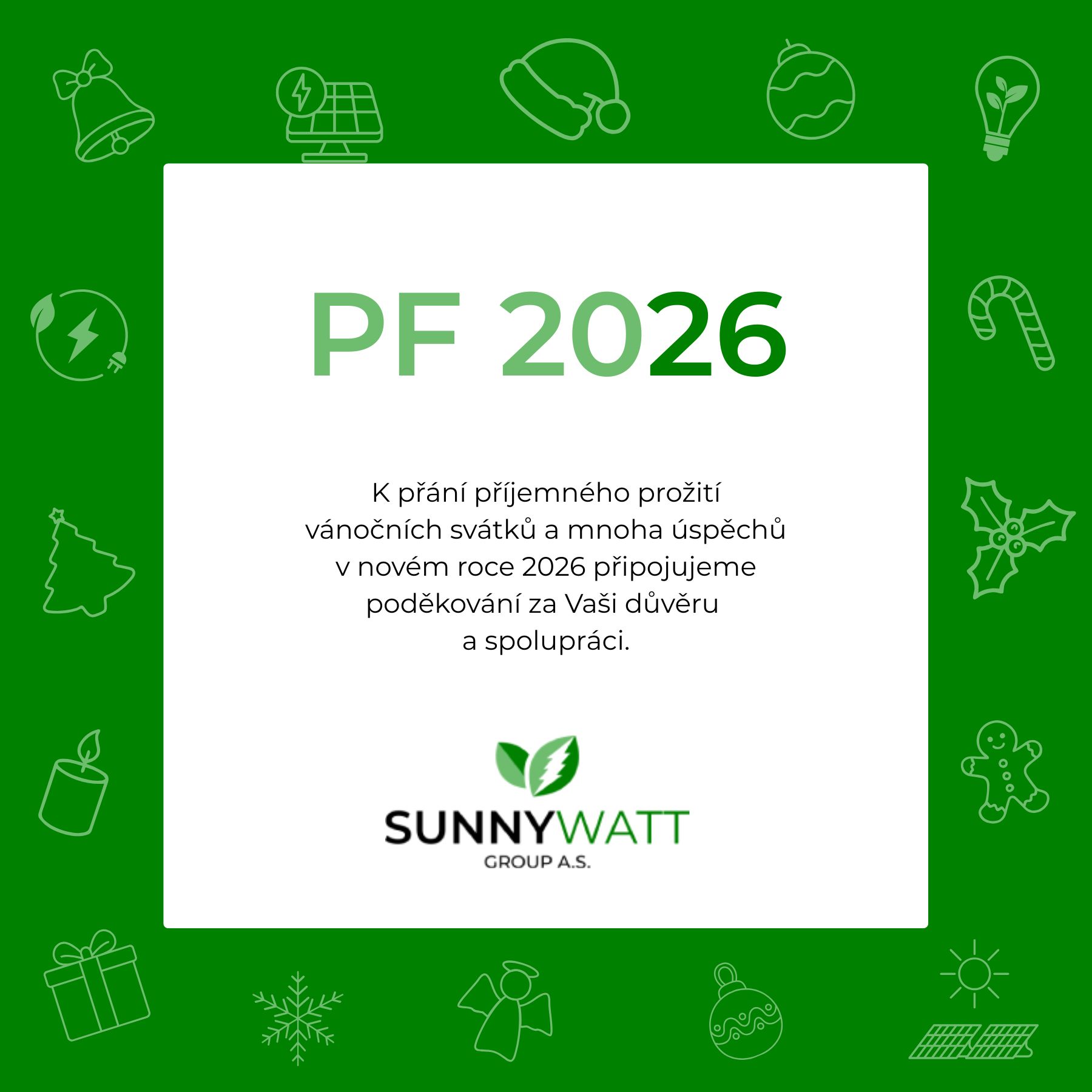 PF 2026 s vánočním přáním